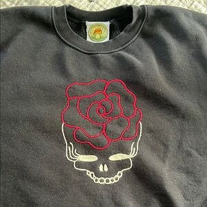Pumpkinseed Chainstitch Grateful Dead Rose Stealie crewneck sweatshirt